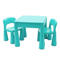 Tega 2in1 kisasztal 2 db székkel Lego kompatibilis türkiz
